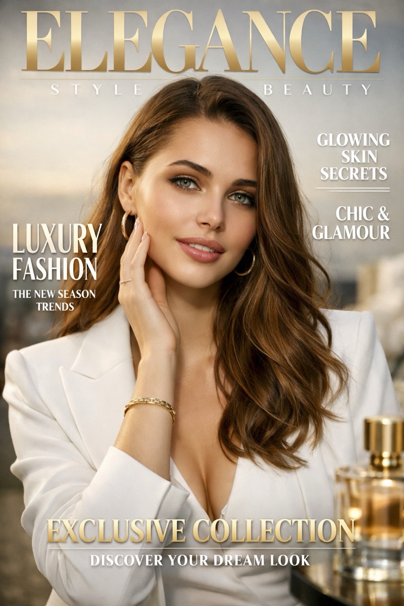 After - AI image to image - portrait transformed into luxury fashion magazine cover - GPT Image 2