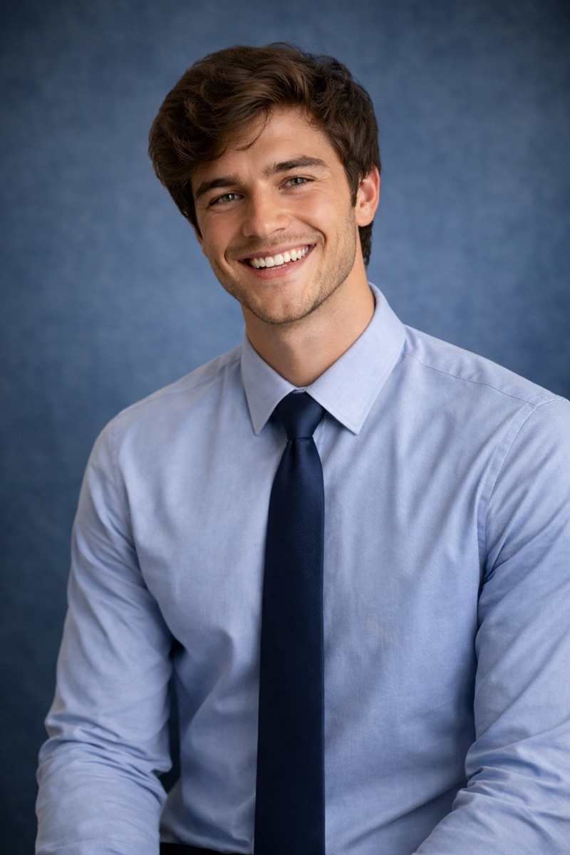 After - AI image to image - casual photo transformed into professional corporate headshot - GPT Image 2