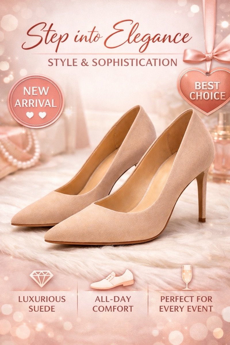 After - AI image to image - product stiletto heels transformed into luxury e-commerce poster - GPT Image 2